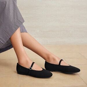 NEW Vivaia Black Mary Jane Ballet Flats